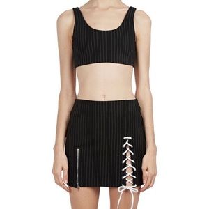 DANIELLE GUIZIO pinstripe skirt set